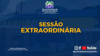 Sessão Extraordinária Sessão Extraordinária