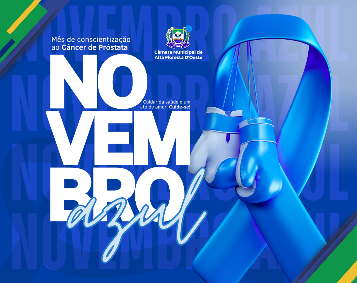 💙 Câmara Municipal de Alta Floresta D’Oeste adere à campanha Novembro Azul e reforça a importância da prevenção ao câncer de próstata