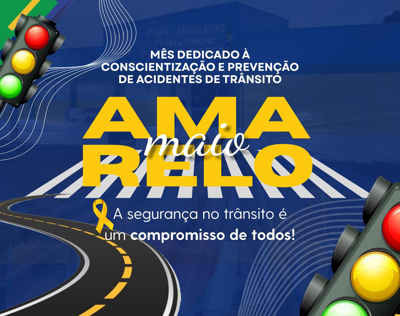 📍 Câmara Municipal de Alta Floresta D'oeste adere ao Maio Amarelo e reforça a importância da segurança no trânsito