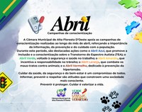 Abril de conscientização: Câmara reforça importância da prevenção e do cuidado