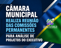 CÂMARA MUNICIPAL REALIZA REUNIÃO DAS COMISSÕES PERMANENTES PARA ANÁLISE DE PROJETOS DO EXECUTIVO