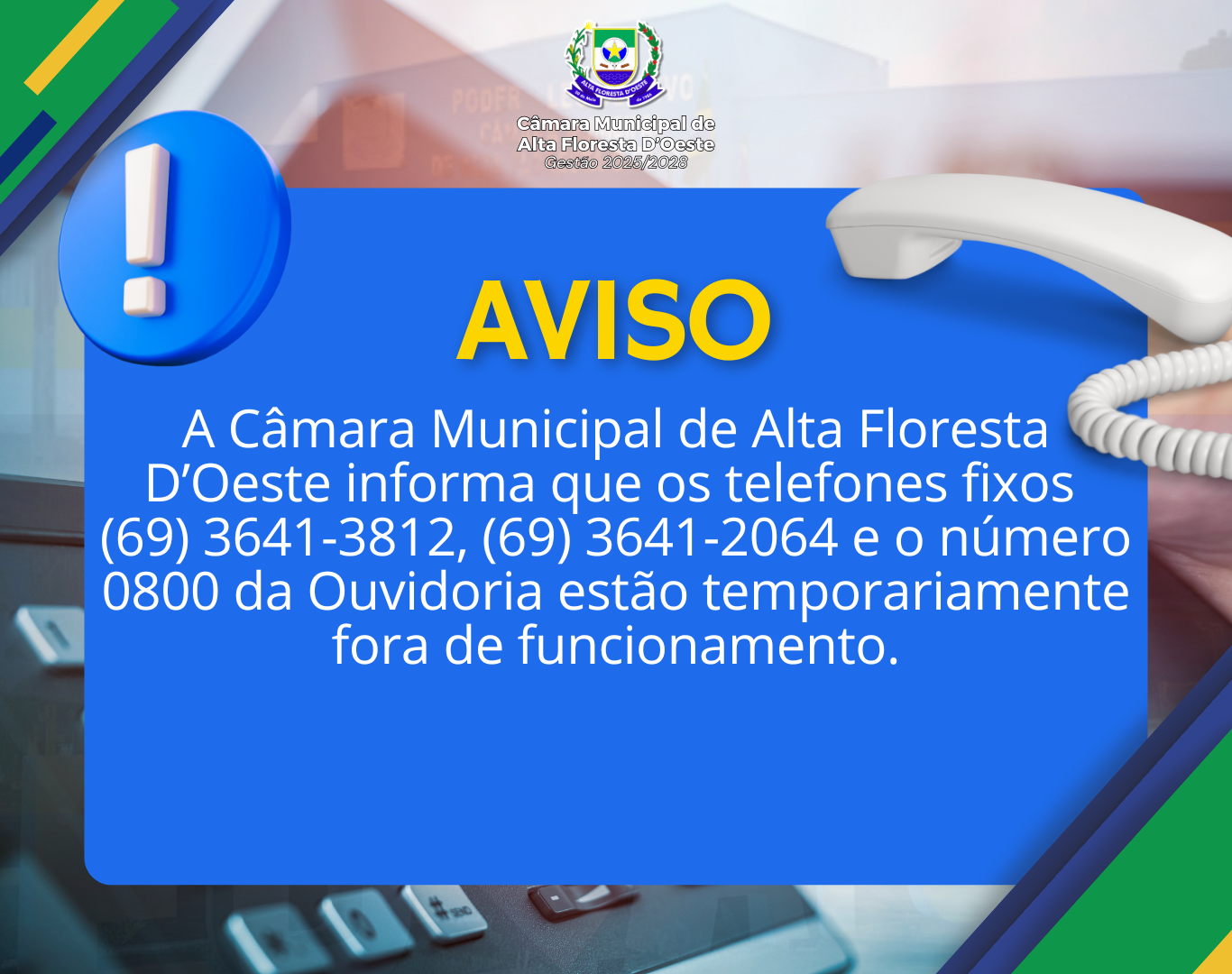 Nota de Esclarecimento – Telefones Temporariamente Indisponíveis